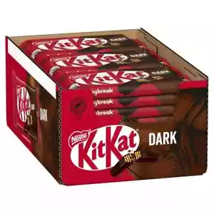 Kit Kat Dark Chocolate 4 Finger - 24 x 41.5g Bars Full Chocolate Box - Picture 1 of 2