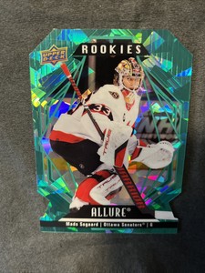 22-23 UD Allure Hockey Rookies Die Cut Green Rainbow 140 Mads Sogaard /99