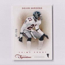 2011 Panini Prime Signatures Prime Proof Red #49 Deion Sanders SN /99
