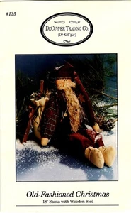 Antiguo patrón artesanal de trineo de madera y Papá Noel de Navidad de DeCuyper Trading Co - Imagen 1 de 2