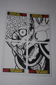 Puzzle Sketch 4 Card Set-2017 Topps Mars Attacks The Revenge-Patrick Giles-1/1 - Picture 1 of 3