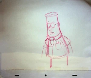 Dilbert (TV series) 1999 EP 16 Pregnancy Production Hand Drawn Layout Pencil - Imagen 1 de 2