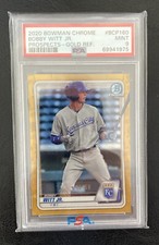 2020 BOWMAN CHROME PROSPECT BOBBY WITT JR RC BCP-160 Gold Refractor /50 PSA 9