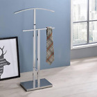 - Dossi Chrome Finish Metal Suit Rack Valet Stand