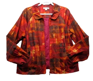 Pendleton Multicolor Full Zippered Lined Front Pockets Women's Jacket Size Large - Picture 1 of 11