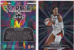 A'JA WILSON 2022 Panini Prizm WNBA FEARLESS Insert Card #2 🏀 ACES - Picture 1 of 1