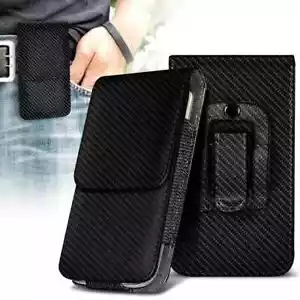 Carbon Black✔Quality Excellent Protection Vertical Belt Phone Case Cover 2025 - Picture 1 of 3