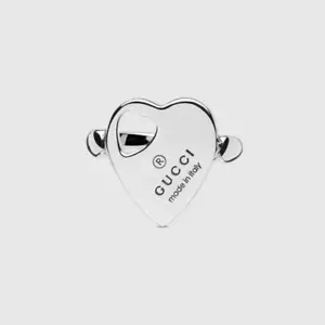 Gucci Marke 17x14mm Herzring in 925 Sterlingsilber YBC796357001012 - Bild 1 von 3