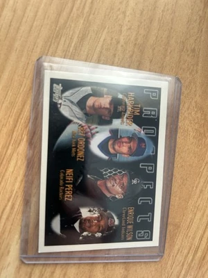 1996 Topps - Prospects Rey Ordonez, Neifi Perez, Enrique Wilson #427 - Imagem 1 de 2