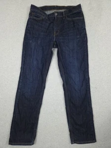 Levis 541 Jeans Mens 32x34 Dark Blue Denim Athletic Taper Stretch Straight Leg - Picture 1 of 14