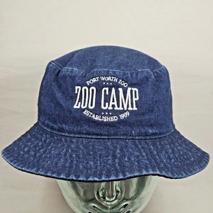 Fort Worth Zoo - Zoo Camp Adult One Size Blue Bucket Hat - Picture 1 of 8