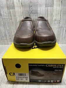 Carolina Steel Toe AeroGrip Slip On Work Shoes CA1562 Men Sz 10.5 2E Brown - Picture 1 of 7