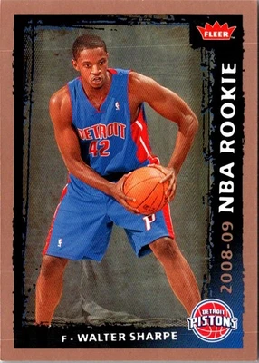 2008 Fleer Walter Sharpe #229 Detroit Pistons Basketball Card - Image 1 of 2