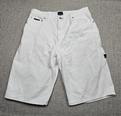 Tommy Hilfiger Jeans Shorts Mens 34 White Carpenter Baggy Relaxed Fit Denim Rare - Image 1 of 4