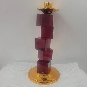 Be Nimble Cubist Conico Rosso Rubino 5 Cubi BNO46 Portacandele 9,5" - Foto 1 di 4