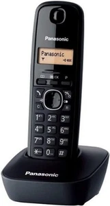 Telefon Panasonic TG1611 czarny - wysokiej jakości telefon stacjonarny, nie niemiecki un - Zdjęcie 1 z 7