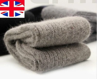 1/3Pairs Alpaca 100% Wool Alpaka Socks extra thick warm outdoor/Indoor soft Mens - Image 1 of 4