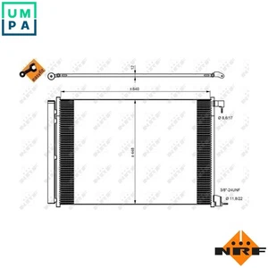 CONDENSER AIR CONDITIONING 350082 FOR MERCEDES-BENZ C-CLASS/T-Model MARCO/POLO - Picture 1 of 9
