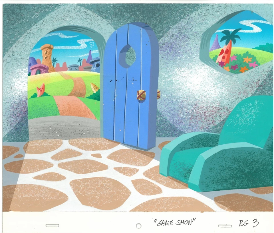 Picapiedra - Fondo maestro pintado a mano - Game Show Foto 1 de 1