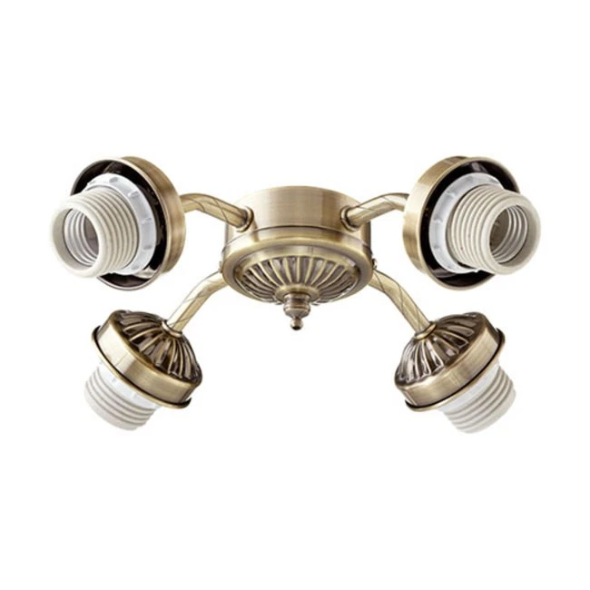 Quorum International 2444-CFL Brass 4 Bulb Fluorescent Fan Light Kit - Image 1 of 1