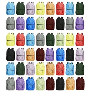 Confezione 48 Zaino Bulk Leggero 17" Outdoor Viaggio Palestra Studenti Adulti Unisex - Foto 1 di 8