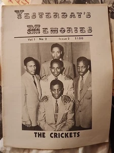 YESTERDAYS MEMORIES VOL 1 #2 THE CRICKETS 1976 R&B MAGAZINE BLENDERS BEAVERS ETC - Picture 1 of 20