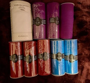 8 rolls of Red, Blue, Purple & White Tulle - NEW in package (1 purple barely use - Picture 1 of 4