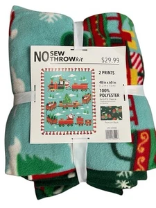 "Kit de tiro sin costura tren de Navidad y Santa 48"" x 60"" BoxFE" - Imagen 1 de 2