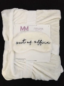 Mercer & Madison Fleece Throw & Eye Mask Set *BRAND NEW* - Picture 1 of 1