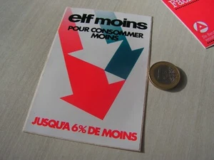autocollant publicite elf pour consommer moins ( aut 4 ) - Imagen 1 de 2