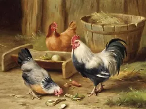 Vintage Farmhouse Art Prints,Rustic Chicken Coop Wall Decor,Farm Animal Artwork - Picture 1 of 5