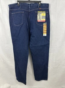 Rustler Herren blau Regular Fit gerades Bein Denim Jeans Größe 42 x 32 - Bild 1 von 3