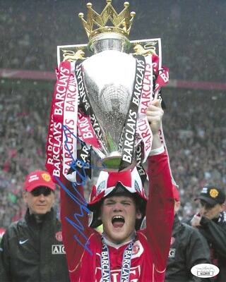 Foto firmada por Wayne Rooney de 8x10 con certificado de autenticidad JSA #AI23955 Manchester United Inglaterra Foto 1 de 2