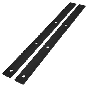 2x conectores planos acero 4 mm negro placa perforada conector de madera con recubrimiento en polvo - Imagen 1 de 3