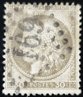 Frankreich Briefmarke Ceres N&#176; 56 brun ausgel&#246;scht Raute Gc 691 Caen