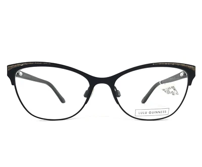 Monturas de gafas Lulu Guinness L788 negras doradas plateadas brillantes 51-15-135 Foto 1 de 4