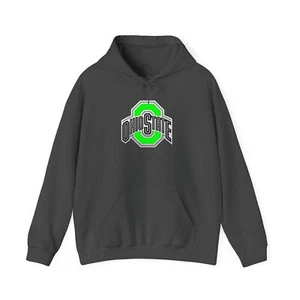Ohio State Buckeye University Neon Logo Kapuzenpullover, College Sport Fan - Bild 1 von 25