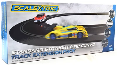 Scalextric Standard Straight & R2 Curve - Paquete de extensión de pista 1/32 pista C8198 Foto 1 de 2