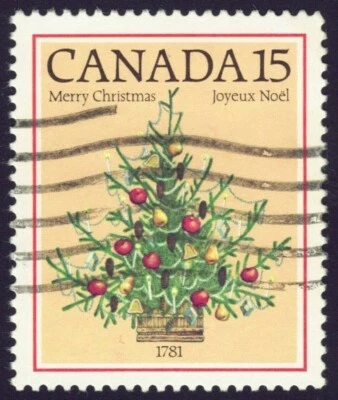 Árvores de Natal do Canadá sc#900: 1781, usadas - Imagem 1 de 2