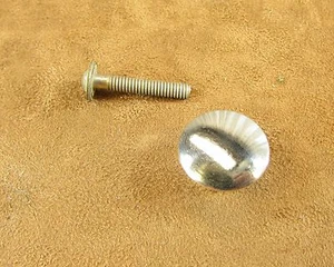 Victor Victrola Phonograph Knob in Nickel or Brass Finish - 2 styles & 4 Grades - Picture 1 of 13