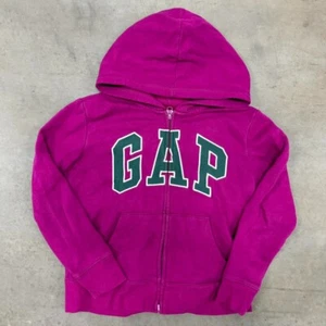 Kid's Vintage Purple and Green Gap Logo Zip Up Hoodie Size XL - Picture 1 of 4