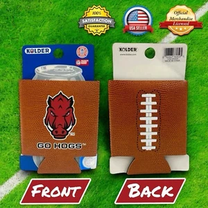 Official Arkansas Razorbacks Football "GO HOGS" Can Holder Koozie Coolie Kolder - Picture 1 of 8