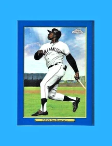 2020 Topps Chrome Willie Mays Blue Border Refractor 10/50 Mint - Picture 1 of 2