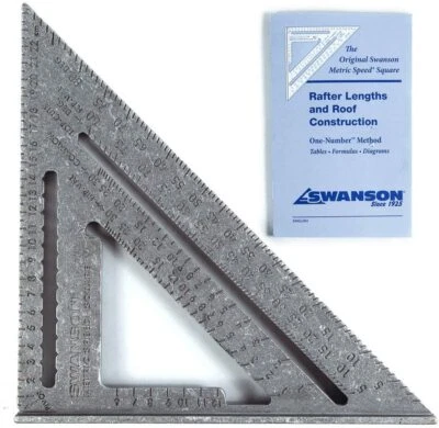 Swanson NA202 25cm Metric Quick Speed Roofing Rafter Layout Carpentry Square
