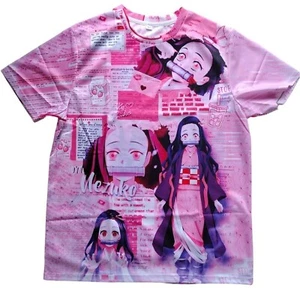 Anime Demon Slayer Nezuko Shinobu 3D Printed T-Shirts Short Sleeve Tops Tees - Picture 1 of 8
