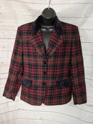 Chaqueta Blazer Norton McNaughton Para Mujer a Cuadros Multicolor Talla 6 Foto 1 de 4