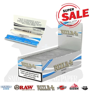 Rizla Micron Short Double Cards - 25 Ultra Thin Booklets (100 Sheets) - Picture 1 of 1