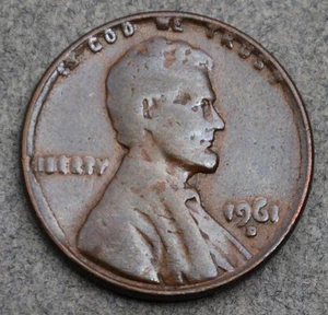 1961-D Lincoln Penny Cent durch Fett gedrückt - nicht gereinigt - 3,00 Gramm - Bild 1 von 2