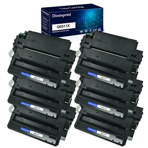 6PK Q6511X Toner Cartridge for HP LaserJet 2420 2420n 2420d 2430 2430tn 2430t - Picture 1 of 10