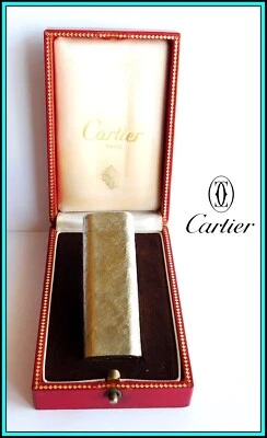 Original MUST DE CARTIER SILVER Plated Oval Gas Lighter w/box - JUST SERVICED - Image 1 of 4